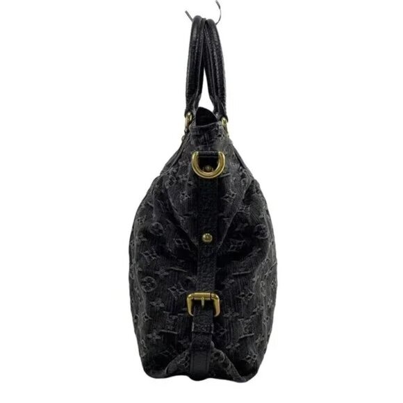 100% Authentic LOUIS VUITTON Neo Cabby GM Noir (Black) Monogram Denim 916-11924 - Picture 4 of 14